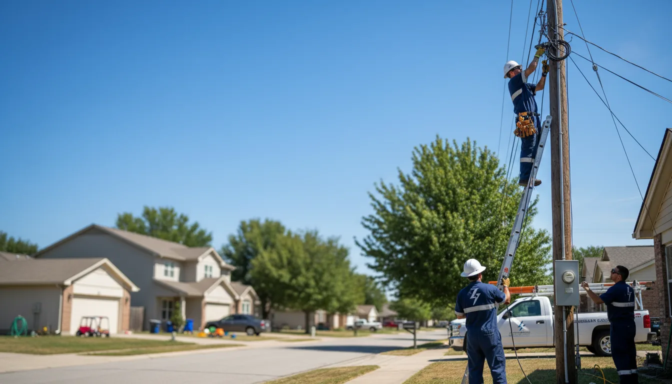 Residential electrician providing installation services in Hammond, WI